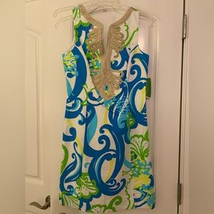 Lilly Pulitzer coastal dress, Size 2 with tags